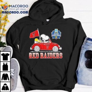 Snoopy And Woodstock Driving Car Texas Tech Red Raiders Ncaa Women S College World Series Oklahoma City Tshirt