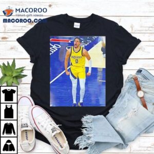 Tyrese Haliburton Indiana Pacers Game Frames Photo Tshirt