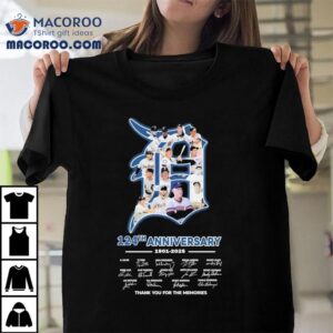 Detroit Tigers Th Anniversary Thank You For The Memories Signatures Tshirt