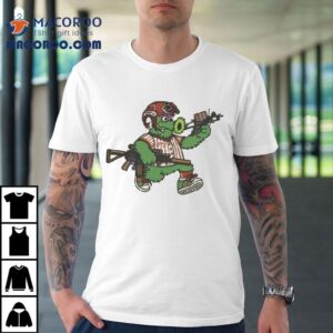 Philadelphia Phillies Phanatic On The X Masco Tshirt