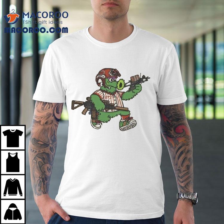 Philadelphia Phillies Phanatic On The X Mascot Shirt Philadelphia Phillies Phanatic On The X Mascot Shirt