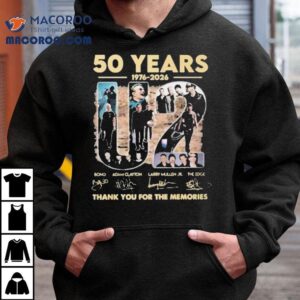 U2 50 Years 1976-2026 Thank You For The Memories Signature Shirt