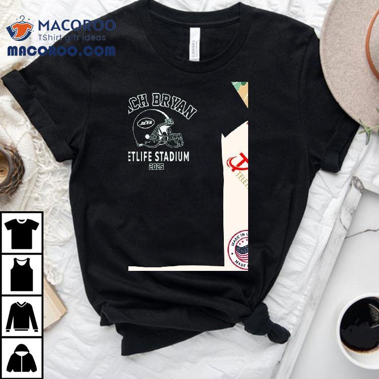 Zach Bryan X New York Jets Metlife Stadium 2025 Helmet Shirt Zach Bryan X New York Jets Metlife Stadium 2025 Helmet Shirt