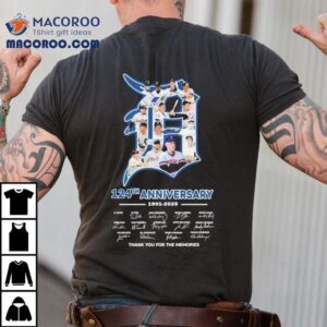 Detroit Tigers Th Anniversary Thank You For The Memories Signatures Tshirt