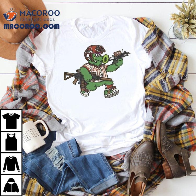 Philadelphia Phillies Phanatic On The X Mascot Shirt Philadelphia Phillies Phanatic On The X Mascot Shirt
