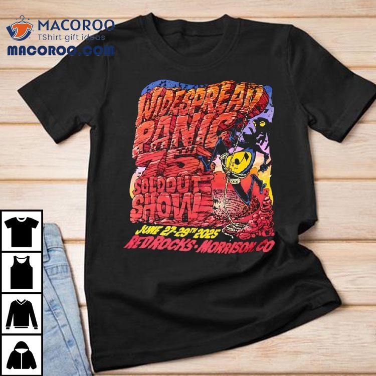 Widespread Panic 75th Sold Out Show Red Rocks Morrison 2025 Shirt Widespread Panic 75th Sold Out Show Red Rocks Morrison 2025 Shirt