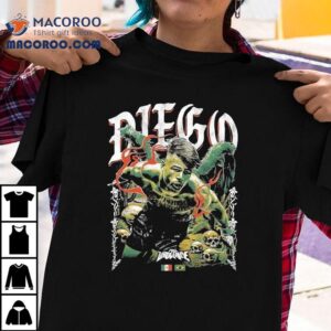 Diego Lopes Fight Full Violence Skulls Mexico And Brazil Tshirt