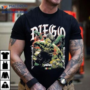 Diego Lopes Fight Full Violence Skulls Mexico And Brazil Tshirt