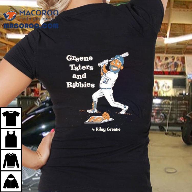 Greene Taters And Ribbies Riley Greene Detroit Tigers Baseball Shirt Greene Taters And Ribbies Riley Greene Detroit Tigers Baseball Shirt