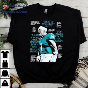Philadelphia Eagles Jalen Hurts Rent Is Due Every Day You Either Win Or You Learn Tshirt
