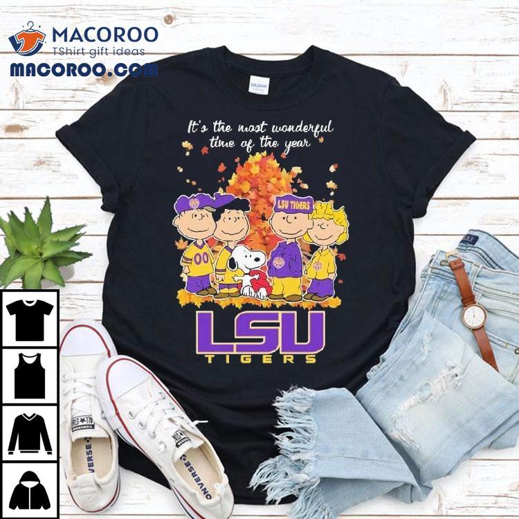 Snoopy The Peanuts Lsu Tigers It’s The Most Wonderful Time Of The Year Shirt Snoopy The Peanuts Lsu Tigers It’s The Most Wonderful Time Of The Year Shirt