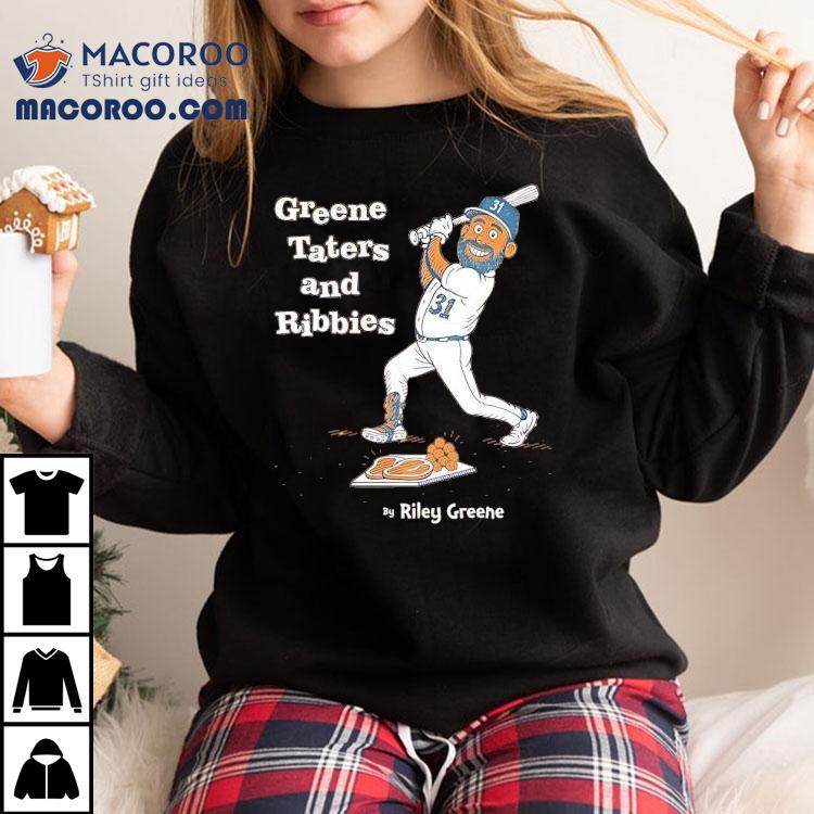 Greene Taters And Ribbies Riley Greene Detroit Tigers Baseball Shirt Greene Taters And Ribbies Riley Greene Detroit Tigers Baseball Shirt