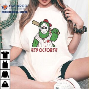 Jason Voorhees Red October Philadelphia Phillies Mascot Halloween Tshirt
