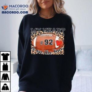 My Heart Is On The Line Number Football Tshirt
