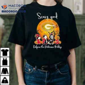 Horror Characters Scary Good Defense This Halloween Georgia Bulldogs Tshirt