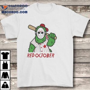 Jason Voorhees Red October Philadelphia Phillies Mascot Halloween Tshirt