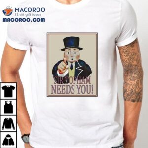 Thomas Friends Style Uncle Sam Sir Topham Needs You Tshirt