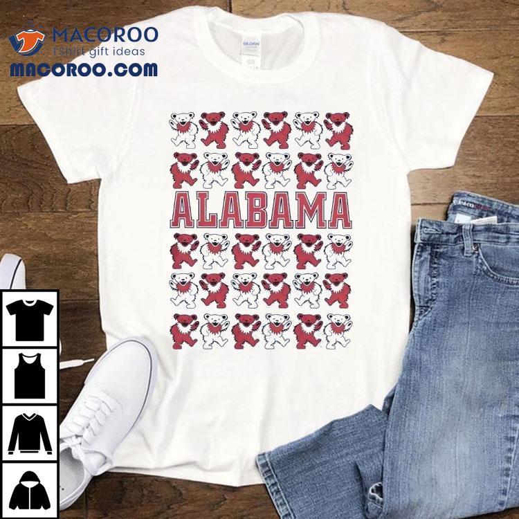  Alabama Crimson Tide X Grateful Dead Stacked Bears Tshirt