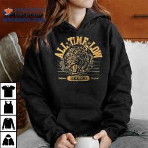 All Time Low Baltimore Maryland Since 2003 Tiger Head Dates Shirt