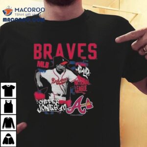 Atlanta Braves Chipper Jones Mitchell Ness Cooperstown Star Moment Tshirt