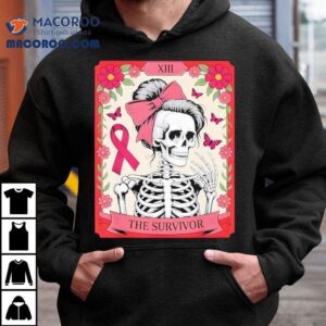Breast Cancer Survivor Tarot Card Skeleton Tshirt