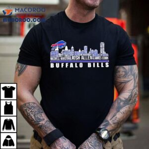 Buffalo Bills Logo And Skyline Names Team Tshirt
