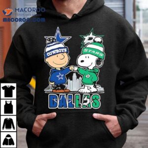 Charlie Brown And Snoopy X Dallas Cowboys And Dallas Stars Tshirt