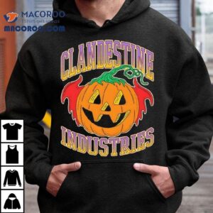Clandestine Industries Bat Pumpkin Halloween Tshirt