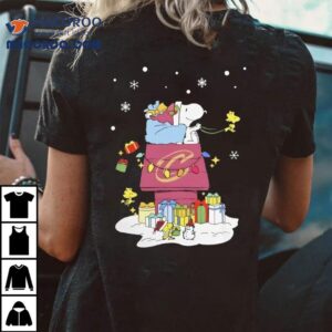 Cleveland Cavaliers Santa Snoopy Wish You A Merry Christmas Tshirt