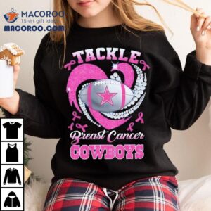 Dallas Cowboys Breast Cancer Awareness Tackle Hear Tshirt