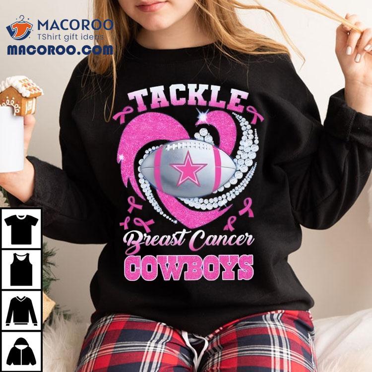 Dallas Cowboys Breast Cancer Awareness Tackle Hear Tshirt