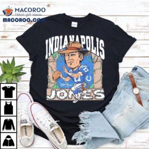 Daniel Jones Indianapolis Colts Indianapolis Jones Signature Logo Tshirt