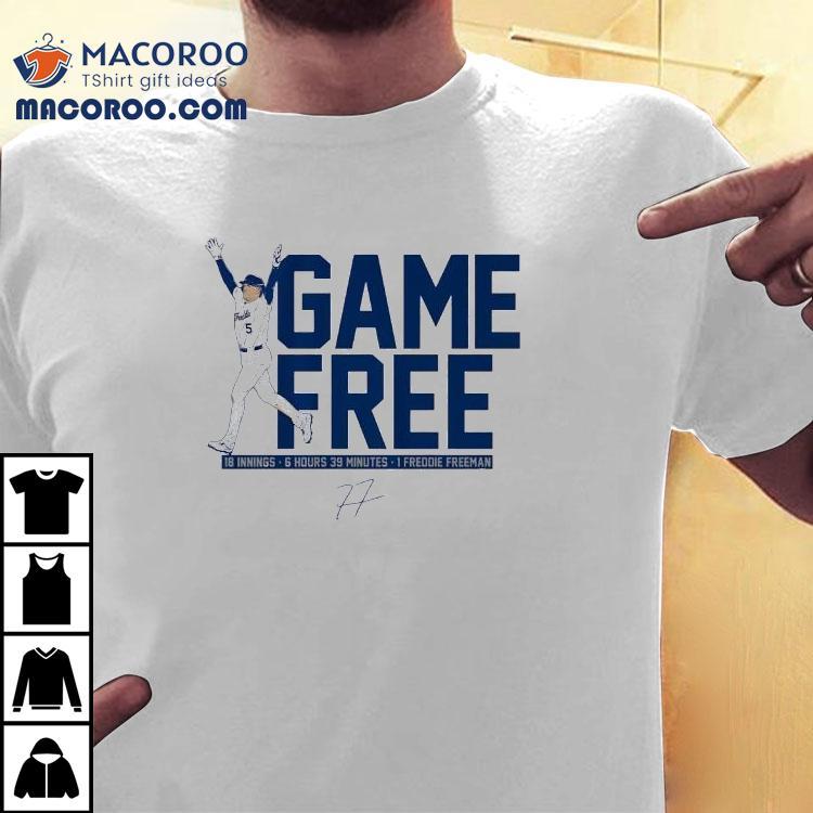 Freddie Freeman Los Angeles Dodgers Game Free Shirt Freddie Freeman Los Angeles Dodgers Game Free Shirt