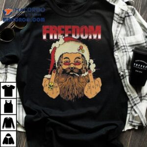 Freedom Defiant Santa Claus Middle Finger Christmas 2025 Shirt