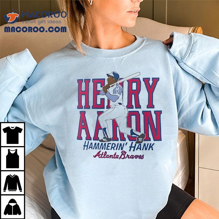 Hank Aaron Atlanta Braves Cooperstown Baseball Tshirt