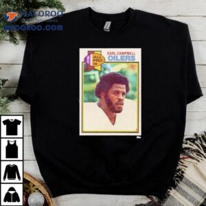 Houston Oilers Earl Campbell Trading Card Tshirt