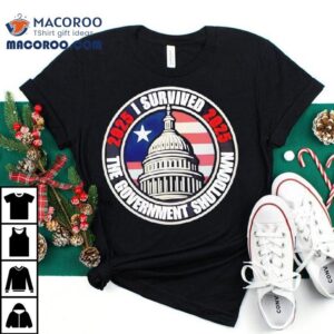 I Survived The Government Shutdown Retro Tshirt