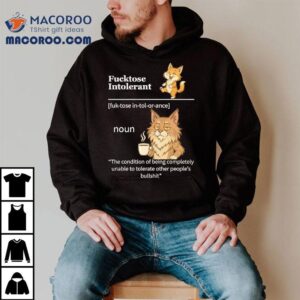 Java Cats Fucktose Intolerant The Condition Of Being Completely Unable To Tolerate Tshirt