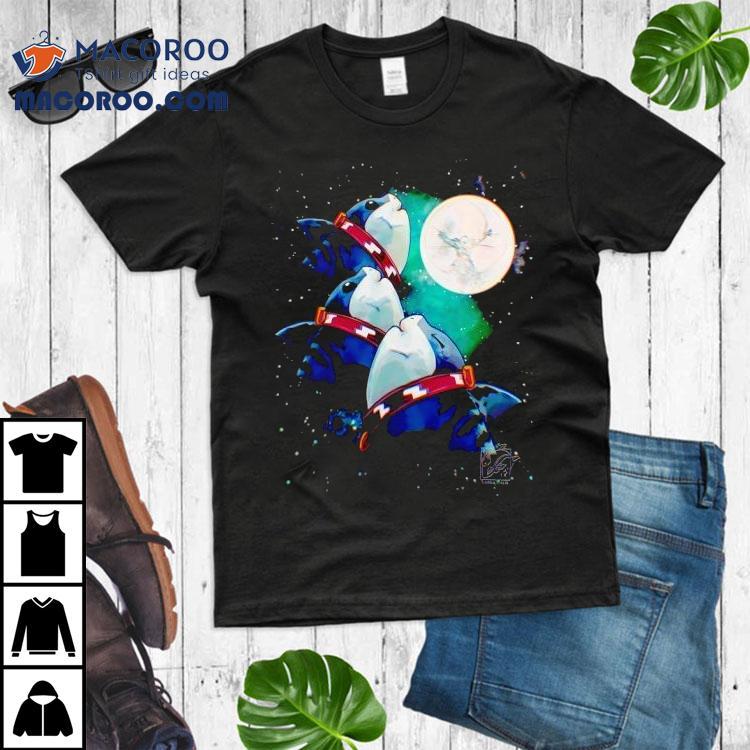 Jeff The Land Shark Under The Moon Tshirt