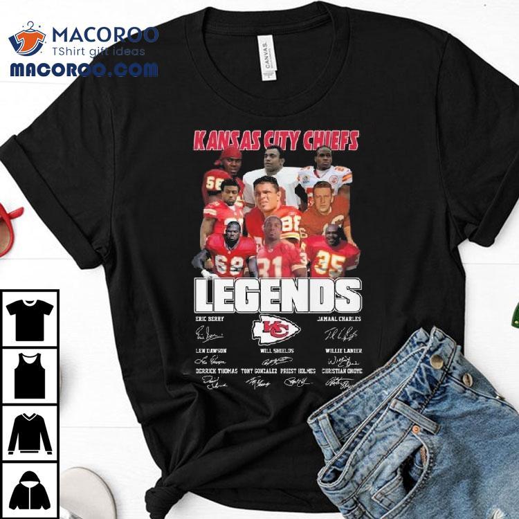  Kansas City Chiefs Legends Players Signatures  Tshirt