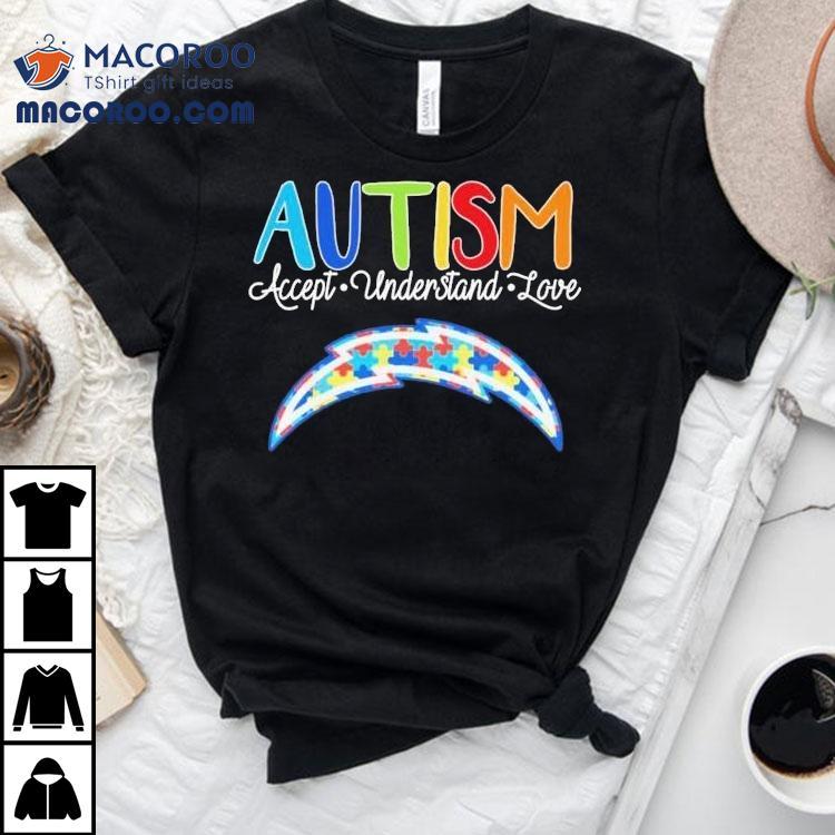 Los Angeles Chargers Autism Accept Understand Love Tshirt