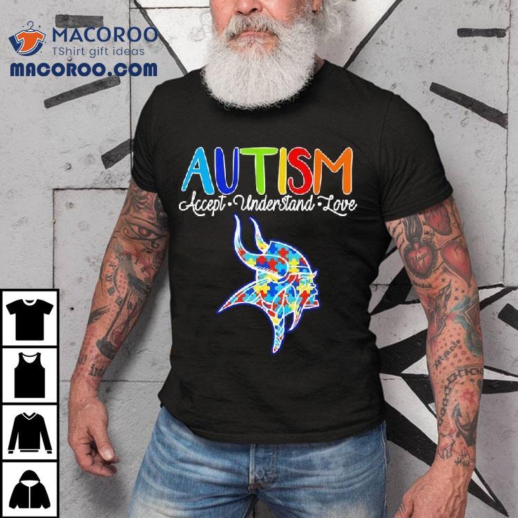 Minnesota Vikings Autism Accept Understand Love Tshirt