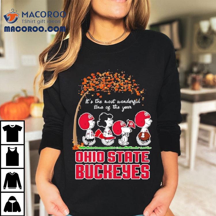 Ohio State Buckeyes X Peanuts It S The Most Wonderful Time Of The Year Tshirt