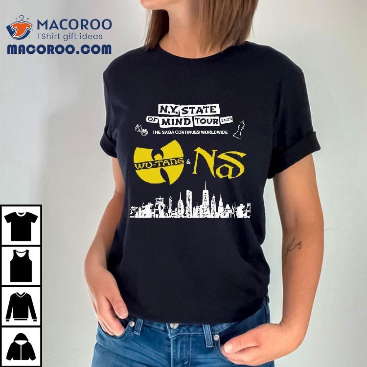 Original Wu Tang Clan And Nas New York State Of Mind Tour Tshirt