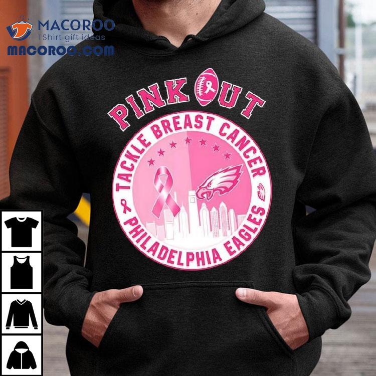 Pink Out Tackle Breast Cancer Vs Philadelphia Eagles Logo Tshirt