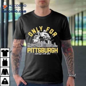 Sidney Crosby And Evgeni Malkin Only For Pittsburgh Penguins Always With Sid City Skyline Tshirt