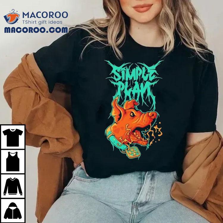 Simple Plan Halloween Spooky Metal Logo Tshirt