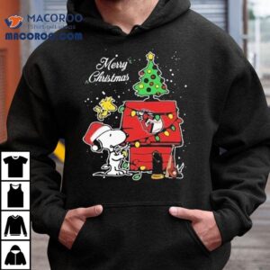 Snoopy And Woodstock The Peanuts Cleveland Guardians Merry Christmas Shirt Snoopy And Woodstock The Peanuts Cleveland Guardians Merry Christmas Shirt