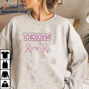 Texas Longhorns Breast Cancer Awareness Month Logo Tshirt
