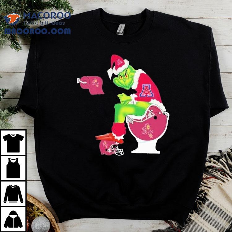 The Grinch Arizona Wildcats Sitting On Toilet Arizona State Sun Devils Holiday Christmas Shirt The Grinch Arizona Wildcats Sitting On Toilet Arizona State Sun Devils Holiday Christmas Shirt